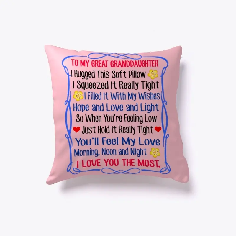 Pillow Gift for Granddaughter